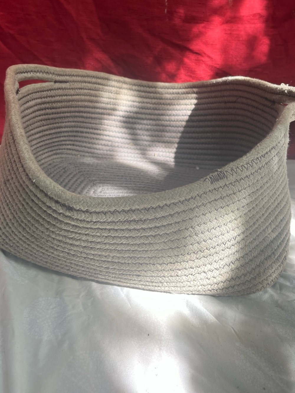 Woven Rope Tote Bag in Light Gray - Casual Everyday Carry